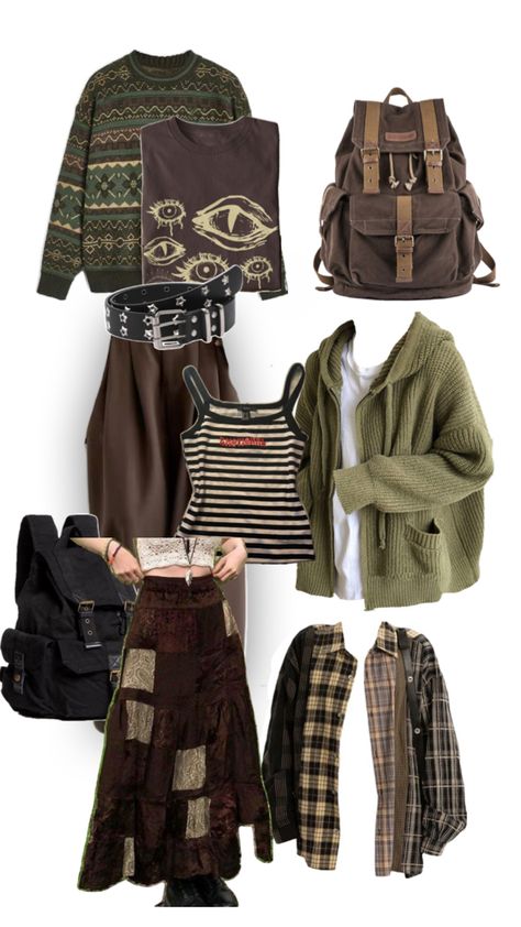 Grunge, hippie, patch. Grunge Hippie Outfits, Gremlincore Outfits, Grunge Outfit Ideas, Goblincore Outfits, Grunge Hippie, Mode Hippie, Grunge Outfit, Earthy Outfits, Swaggy Outfits