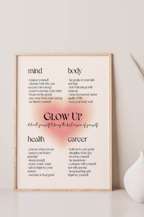 Physical Glow Up Affirmations, Glow Up Affirmations, Affirmations Printable, Energy Art, Health Careers, Room Redo, Self Love Affirmations, Love Affirmations, Affirmation Cards