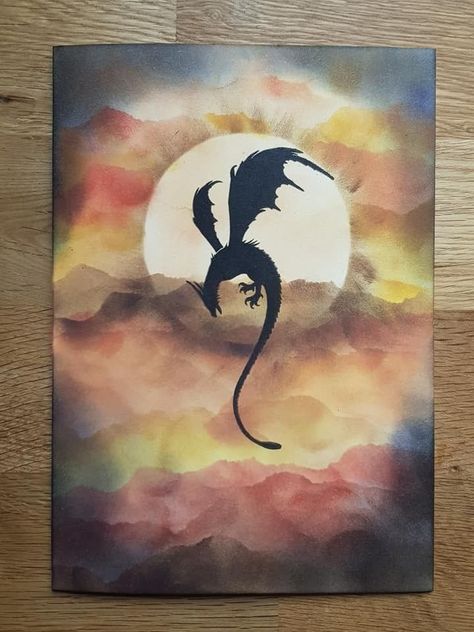 Dragon Paintings Acrylic, Dragon Paintings Easy, Dragon Painting Acrylic Easy Step By Step, Painting Fantasy Art Easy, Dragon Painting Ideas On Canvas, D&d Painting, Fantasy Painting Ideas Easy, Simple Dragon Painting, How To Paint A Dragon