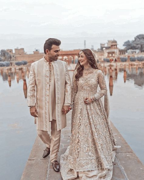 Engagement Couple Dress, Farhan Saeed, Pakistani Wedding Photography, Indian Groom Dress, Nikah Outfit, Haldi Outfits, Wedding Dresses Men Indian, Engagement Photography Poses, Nikkah Dress