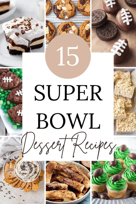 Whether your team wins or loses these delicious Super Bowl dessert recipes are the perfect way to finish off the big football game. Each of these dessert will be a huge hit at your Super Bowl party and will leave everyone asking for more! With sweet treats like touchdown peanut butter truffles, churros with caramel cheesecake dip, margarita cupcakes and so much more, there is something here that everyone will love! Super Bowl Sweets, Superbowl Party Desserts, Football Party Desserts, Superbowl Food Desserts, Super Bowl Dessert, Caramel Cheesecake Dip, Super Bowl Treats, Chocolate Covered Cheesecake, Superbowl Desserts