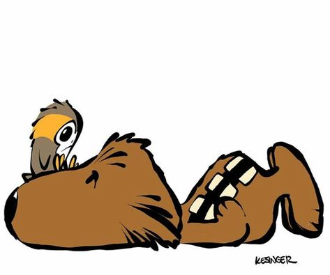 Chewie and porgstock Porg Starwars, Chewbacca Art, Brian Kesinger, Star Wars Quotes, Star Wars Characters Pictures, Star Wars Facts, Star Wars Jokes, Snoopy Wallpaper, Stars Wars