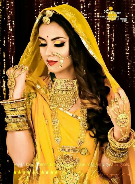 Rajput Baisa Dp, Rajpooti Poshak, Rajput Bride, Rajputi Look, Haldi Poses For Bride, Haldi Poses, Kirti Suresh, Poses For Bride, Rajasthani Bride