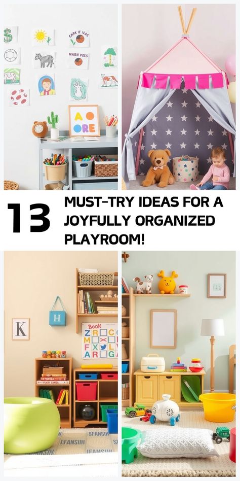 Discover 13 innovative ideas to keep your playroom neat and tidy! Your future self will thank you—save this pin for your next organizing spree! Playroom Organization Ideas, Toddler Organization, Clear Storage Bins, Basement Playroom, Colorful Baskets, Future Self, Playroom Organization, Playroom Ideas, Chalkboard Wall