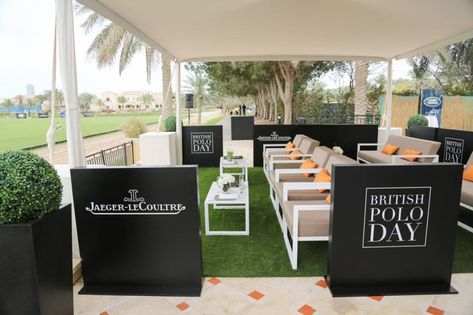 Vip Tent Lounge Areas, Vip Area Ideas, Polo Party Decorations, Vip Area Lounges, Concert Vip Area, Outdoor Vip Lounge, Festival Vip Area, Event Lounge Area, Backyard Concert