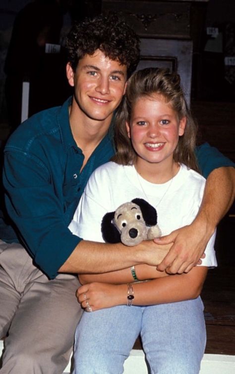 Kirk Cameron and sister Candace Cameron Bure in 1989 Kirk Cameron Family, Candance Cameron, Sibling Day, Family Wealth, Dj Tanner, Famous Duos, National Sibling Day, Kirk Cameron, Celebrity Siblings