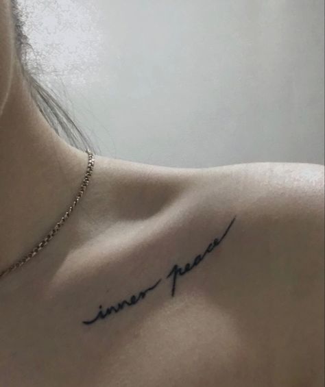 Inner Peace Tattoos, Inner Peace Tattoo, Peace Tattoo, Storm Tattoo, Peace Tattoos, Collar Bone Tattoo, Collar Bone, Romantic Art, First Tattoo