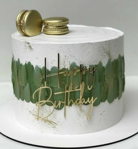 Green Birthday Cakes, Cake Design For Men, Modern Birthday Cakes, Birthday Cake Decorating Ideas, Unique Birthday Cakes, Making Cakes, 60th Birthday Cakes, Cake Logo Design, Elegant Birthday Cakes