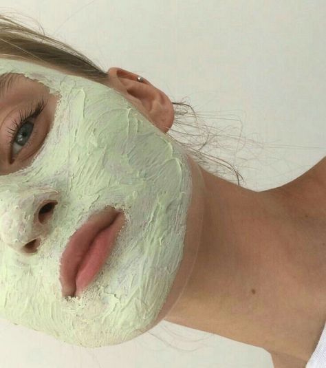 Skin Care Asethic Picture, Replaced Aesthetic, Romanticising Winter, Face Mask Aesthetic, Mask Aesthetic, Facial Mask, Green Aesthetic, Spa Day, Take Care Of Yourself