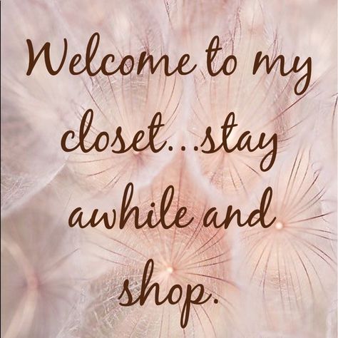 Other - Welcome to my closet feel free to look around 💐 Thrifting Quotes, Online Shopping Quotes, Preloved Clothes, Shopping Quotes, Feather Dress, Clothing Logo, Closet Fashion, Thrift Shopping, For Sale Sign