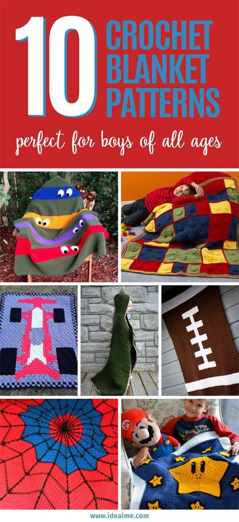 Teen Boy Crochet Blanket, Crochet Kids Blanket Patterns Free, Baby Boy Afghan Crochet Patterns Free, Crochet Blankets For Boys, Crochet Projects For Boys, Crochet Blanket For Boys, Kids Crochet Blanket, Crochet Gifts For Boys, Crochet Boy Blanket