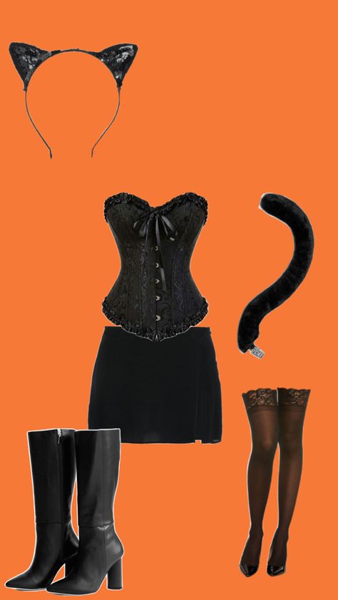 Black Cat Halloween Costume, Cute Halloween Outfits, Black Cat Costumes, Hot Halloween Outfits, Halloween Idea, Cat Halloween Costume, Trendy Halloween Costumes, Wearing All Black, Halloween Inspo