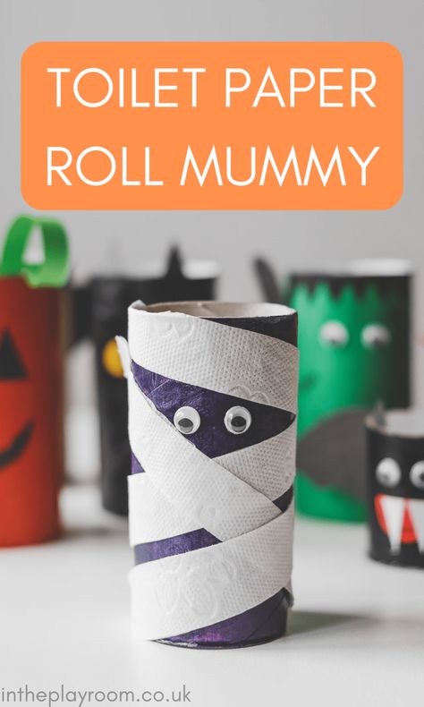 Halloween Classroom Crafts, Halloween Toilet Paper Roll Crafts, Mummy Craft, Halloween Toilet Paper, Halloween Things To Do, Craft For Halloween, Halloween Party Craft, Halloween Craft Activities, Mummy Crafts