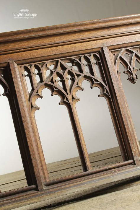 Wooden Church, Church Altar, Gothic Elements, Wood Carving Furniture, Medieval Furniture, Gothic Windows, Church Furniture, Gothic Pattern, Reclaimed Doors