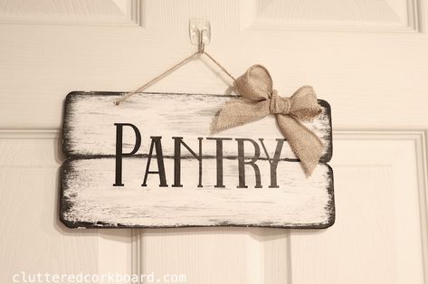 Diy Pantry Sign Wall Decor, Pantry Sign Ideas, Pantry Signs, Farmhouse Style Pantry, Salt Wash Paint Furniture, Fire Starters Diy, Vintage China Cabinets, Watercolor Hand Lettering, Grandma Sign