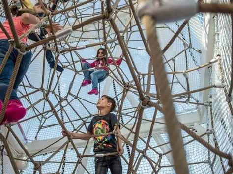 19 Playgrounds that Prove Architecture Isn't Just for Adults,© Swarovski Kristallwelten Playgrounds Architecture, Cool Playgrounds, Indoor Play Area, Urban Playground, Creative Playground, Kids Climbing, Playground Design, Play Spaces, Outdoor Playground