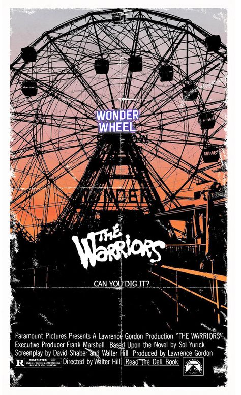 The Warriors 1979, 1970s Movie Posters, Gang Life, Warriors Movie, Wonder Wheel, Game Magazine, Wheel In The Sky, Warrior Movie, Video Game Magazines