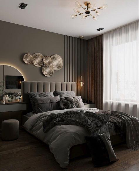 Black Bedroom Decor, Modern Bedroom Interior, Bedroom Bed Design, Decor Ideas Bedroom, Bedroom Furniture Design, Bedroom Decorating, Small Room Bedroom, Decor Home Living Room, Bedroom Decor Ideas