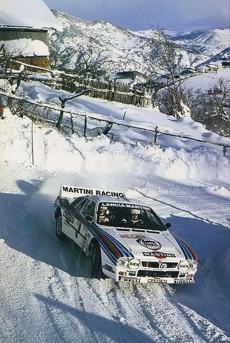 Lancia 037 Wallpaper, Car In The Snow, Lancia Martini, Lancia Rally, Lancia 037, Rally Car Racing, Martini Racing, Lancia Delta, Rally Cars