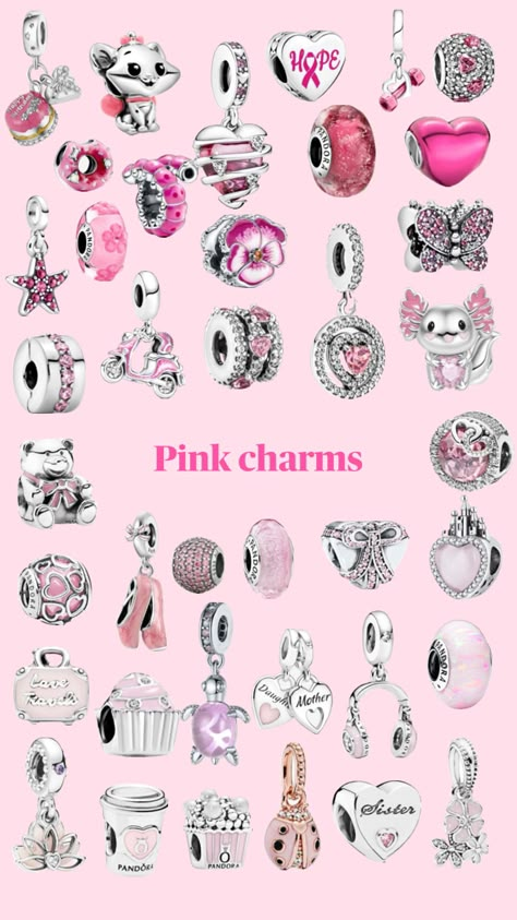 Pandora Charms, Charms, Pink