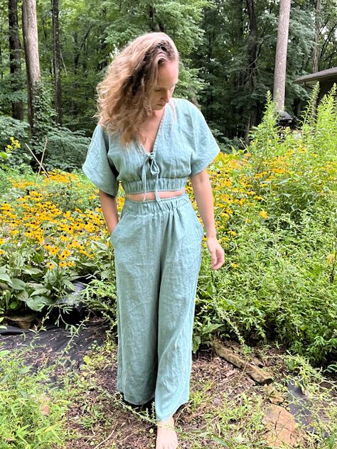 Saguaro Set from Friday Pattern Co Coord Set Sewing Pattern, Linen Cord Set Outfit Women Western, Saguaro Set Friday Pattern, Loungewear Set Sewing Pattern, Womens Cargo Pants Sewing Pattern, Saguaro Set, Work Fits, Look Formal, Simple Sewing