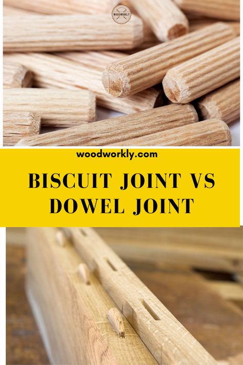 Master your woodworking projects with the right joinery! Compare biscuit and dowel joints to discover the best fit for strength and ease. Dive into details now! #BiscuitJoint #DowelJoint #WoodworkingTips Biscuit Joiner, Making Wooden Toys, How To Make Biscuits, Wood Finishing, Which Is Better, Woodworking Tips, Particle Board, Joinery, Wood Finish