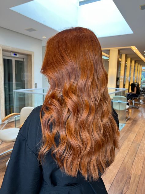 Long Ginger Hair Aesthetic, Dyed Auburn Hair, Soft Copper Hair, Ginger Hair Dye, Fall Red Hair, Ginger Hair Dyed, Copper Blonde Hair, Cabello Hair, Hair Gloss