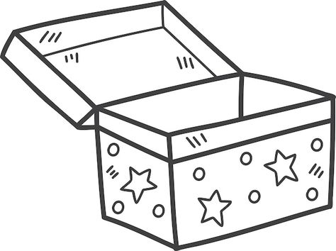 Premium Vector | Hand Drawn The star box is opening illustration Open Box Drawing, Box Drawing, Resume Maker, Star Box, Stationery Templates, Business Card Maker, Flyer Maker, Poster Maker, Card Banner