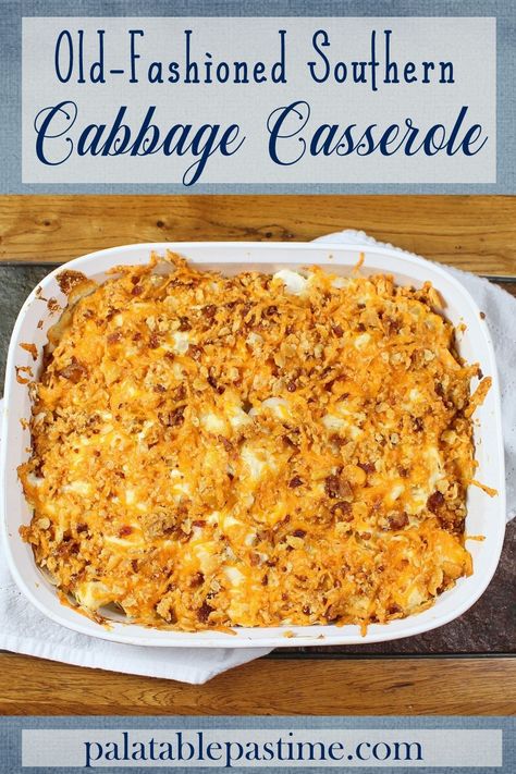 Southern Cabbage Casserole Thanksgiving Cabbage Recipes, Old Fashion Cabbage Casserole, Southern Cabbage, Cozy Casseroles, Cooked Cabbage Recipes, Cabbage Side Dish, Cabbage Recipes Healthy, Cabbage Dishes, Cabbage Casserole Recipes