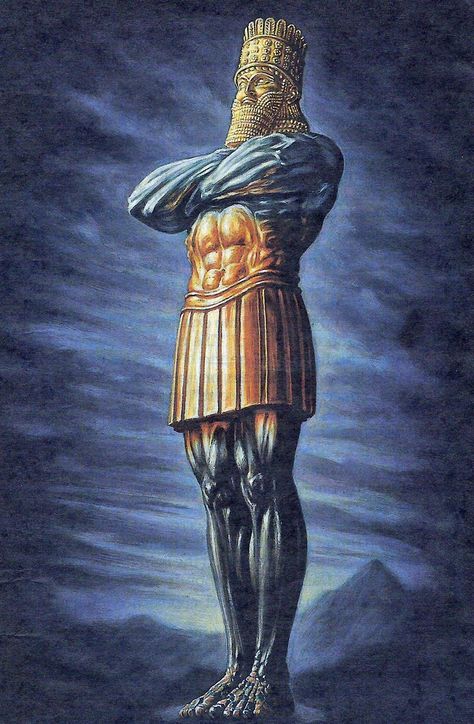 The immense image. Babylon Art, Ancient Persian Art, Holy Bible Book, Persian Tattoo, Persian Warrior, Ancient Babylon, Ancient Persia, Ancient Near East, Bible Illustrations