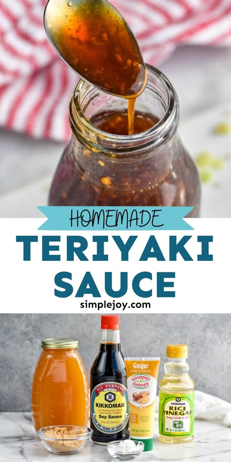 Easy Teriyaki Sauce Recipe, Koreansk Mad, Make Teriyaki Sauce, Teriyaki Sauce Recipe, Tonkatsu Sauce, Teriyaki Marinade, Asian Sauce, Homemade Teriyaki Sauce, Japanese Cooking