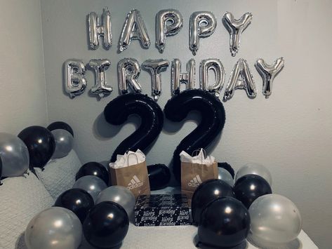 Happy Birthday decorations men decorations birthday for guys 22nd 22 Birthday Ideas For Boyfriend, Mens Bday Decoration Ideas, Guys 22nd Birthday Ideas, 22 Birthday Man, Simple Guy Birthday Decorations, 22nd Birthday Gift Ideas For Guys, Guys Birthday Decorations, 22 Birthday Decorations For Him, 22 Birthday Ideas Men