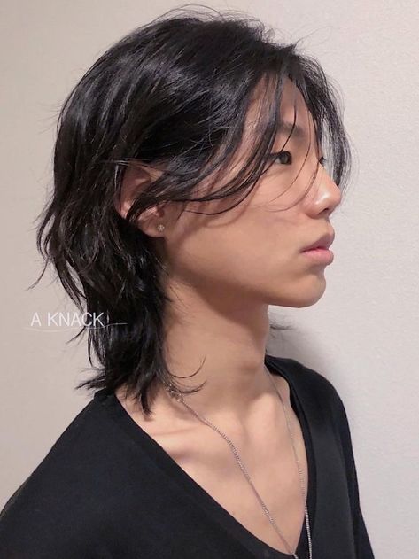 Men Long Mullet, Korean Hairstyle Men Short, Long Korean Hairstyles, Korean Hairstyle Men, Korean Haircut Men, Korean Hairstyles For Men, Wolf Cut Hairstyles, Wolf Cuts, Long Hair Perm