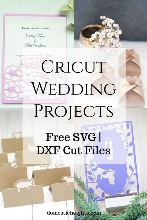 Wedding Ideas Using Cricut, Wedding Favors With Cricut, How To Make Wedding Invitations Cricut, Wedding Favors Cricut, Cricut Wedding Invite, Cricut For Wedding Projects, Free Svg Files For Cricut Wedding Invitation, Wedding Ideas Cricut, Diy Wedding Cricut Projects