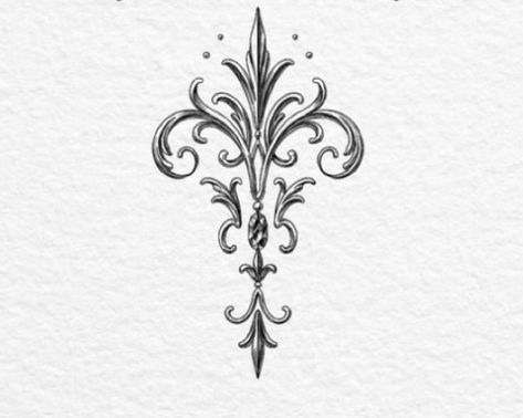 Small Filigree Tattoo, Victorian Style Tattoos, Book Bujo, Ornate Tattoo, Baroque Tattoo, Filigree Tattoo, Goth Tattoo, Sternum Tattoo, Calf Tattoo