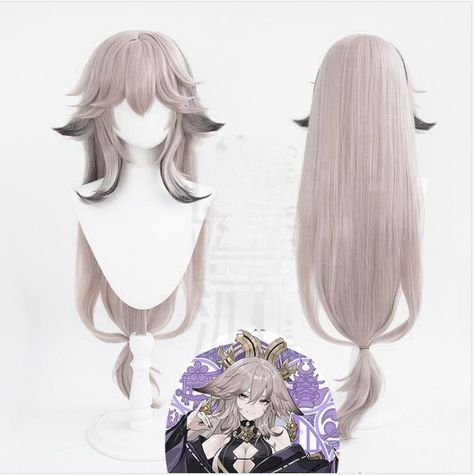 Hot Anime Black Yae Miko Cosplay Wigs Party Hair Heat Resistant Hairpiece Party Black Yae Miko, Anime Hair Wig, Yae Miko Cosplay, Harajuku Wigs, Power Ideas, Wig Styling, Anime Wigs, Wig Party, Yae Miko