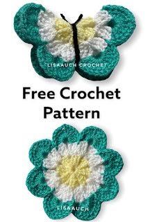 Easy Crochet Butterfly, Appliques Au Crochet, Crochet Butterfly Free Pattern, Crochet Butterfly Pattern, Crochet Embellishments, Butterfly Tutorial, Crocheted Flowers, Crochet Keychain Pattern, Crochet Butterfly