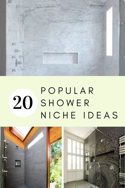 20 Popular Shower Niche Ideas - Sebring Design Build Bathroom Remodel Shower Niche, White Shower Niche Ideas, His And Her Shower Niche, Shower Niche Design Ideas, Bathroom Niche Ideas Built Ins Master Bath, Bathroom With Niche Ideas, Wide Shower Niche, Bathroom Tile Niche, Bathroom Shower Niche Ideas Built Ins