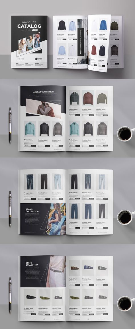 Product catalogue template or Catalog layout design Magazine Template Product Magazine Layout Design, Company Magazine Design, Brand Catalog Design, Product Catalog Layout, Catalog Design Layout Products, Catalogue Layout Design Product, Product Catalogue Layout, Product Catalogue Design, Catalog Layout