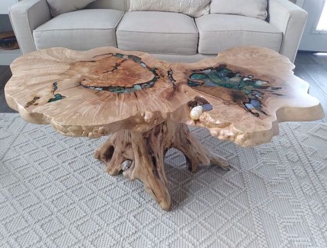 Driftwood Enthusiasts Worldwide | I like to use driftwood pieces when I can for bases/legs when making coffee/end tables | Facebook Driftwood Table Diy, Driftwood Coffee Table Living Room, Drift Wood Plant Stands, Drift Wood Coffee Tables, Driftwood Side Table, Driftwood Coffee Table Base, Driftwood Table, Driftwood Ideas, Making Coffee