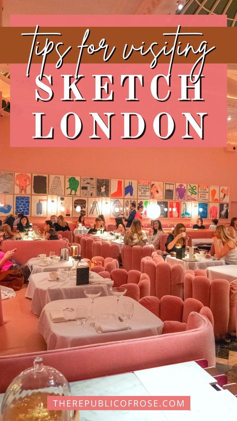 The Gallery at Sketch is a stylish pink tea room that has become “Insta-famous” — everything from the design aesthetic to the vibrant art and the delicious food is part of a quirky and amazing tea room experience. Here’s everything you need to know about visiting Sketch in London, England! Sketch Afternoon Tea, London High Tea, London Places To Eat, Gluten Free London, Sketch London, Eggs And Soldiers, Afternoon Tea London, London Tea, Room London