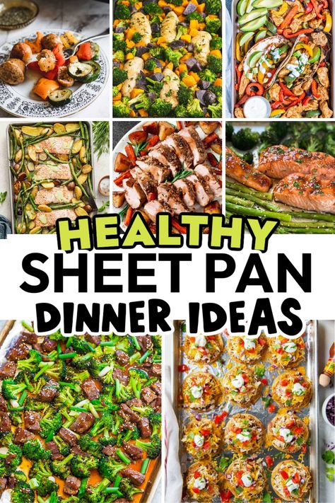 Sheet Pan Meals – Looking for the perfect easy and quick dinner? These healthy sheet pan meals are the best option for when you want something quick, simple and equally delicious. Perfect easy dinner ideas for busy weeknights! Healthy dinner ideas for busy weeknights, healthy sheet pan dinner, chicken sheet pan dinner, beef sheet pan meals, vegetable sheet pan dinner, cheap dinner ideas for families, easy healthy dinner recipes. Dinner Recipes For Oven, One Sheet Meals Dinners, One Sheet Recipes, Healthy Sheet Pan Meals Chicken, Quick Healthy Sheet Pan Dinner, One Sheet Pan Recipes, 1 Pan Chicken And Veggies, Ranch Sheet Pan Chicken, Easy One Pan Dinner Healthy Recipes