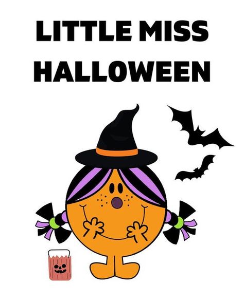 Little Miss Halloween, Miss Halloween, Little Miss Characters, Missing Quotes, Mr Men Little Miss, Halloween Crewneck, Fun Fall Activities, Little Miss Sunshine, Mr Men