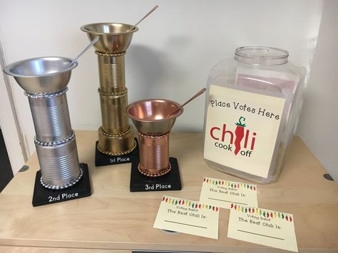 Chili Cook off Trophies Prizes For Chili Cook Off, Chili Contest Prizes, Chili Cook Off Prizes Diy, Chili Cookoff Trophy Diy, Chili Cook Off Trophy Diy, Chilli Cook Off Ideas Parties, Chili Cookoff Prizes, Chili Cookoff Trophy, Chili Cook Off Awards