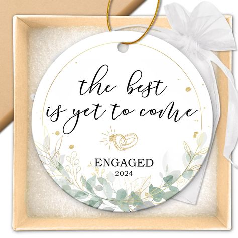 PRICES MAY VARY. ENGAGEMENT GIFTS FOR COUPLES: This ornament marks the exciting time when the couple got engaged, turning their love story's page. Suitable for just engaged ornament 2024, gifts for newly engaged couples, just married ornament 2024, wedding ornament for engaged decorations, our first engagement ornaments 2024 GIFTS FOR NEWLY ENGAGED COUPLES: It's a lasting memento that captures the moment they decided to spend their lives together. It serves as a reminder of the joy and anticipat Creative Engagement Gifts, Gifts For Newly Engaged, Gifts For Engaged Friend, Engagement Gifts For Bride, Engagement Gifts Newly Engaged, Engagement Christmas Ornament, Happy Engagement, Engaged Ornament, Engagement Gifts For Her