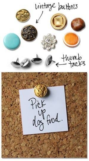 Do It Yourself - DIY added a new photo. Facebook post Upcycled Crafts, Button Crafts, Crafty Craft, Cork Board, Crafty Diy, Craft Time, Cute Crafts, Diy Projects To Try, Vintage Buttons