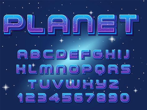 Space Font, Font Creator, Space Background, Space Backgrounds, English Letters, English Alphabet, English Letter, Alphabet Letters, Kid Spaces