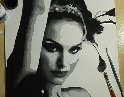 Black Swan Painting Acrylic, Black Swan Art Paintings, Black Swan Sketch, Black Swan Drawing, Black Swan Painting, Black Swan Art, Dorm Paintings, Black Swan Movie, Swan Drawing