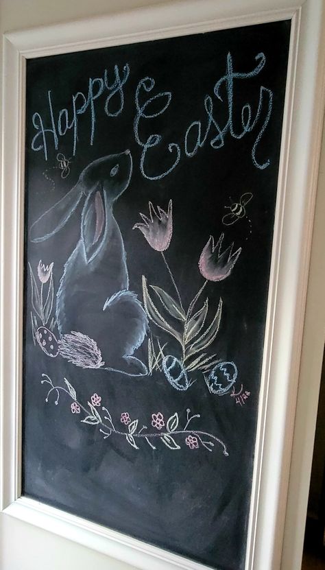 Easter Chalkboard Ideas, Easter Chalk Art, Easter Chalkboard Art, Spring Chalkboard Art, Blackboard Ideas, Anime Bodies, Chalkboard Inspiration, Spring Chalkboard, Chalkboard Art Quotes