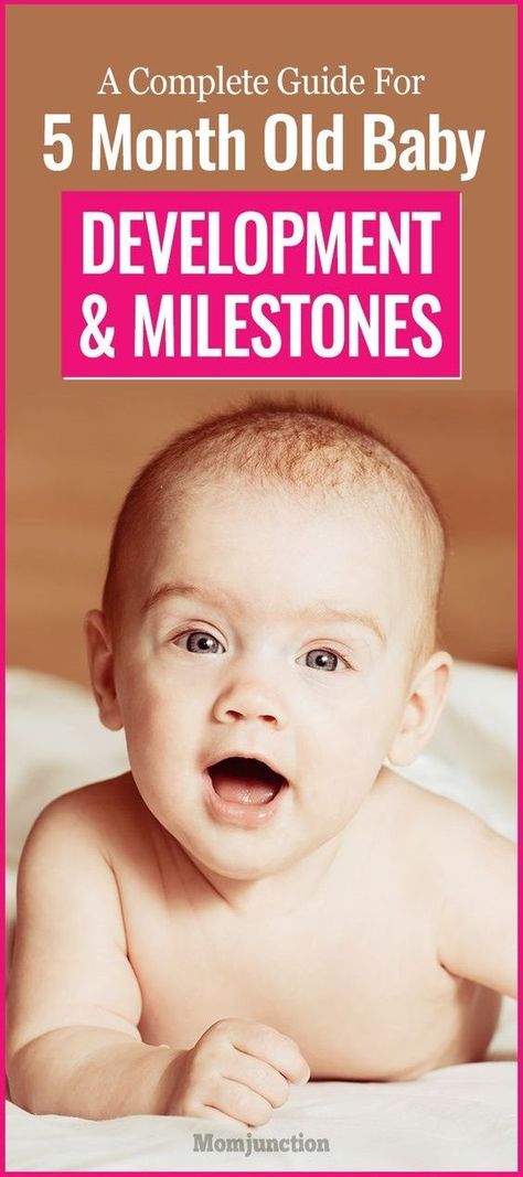 5-Month-Old Baby’s Developmental Milestones - A Complete Guide : f you want to know of the developmental milestones that your baby attains in his fifth month, then we have that covered. MomJunction acquaints you with various physical, cognitive, and social milestones that your baby achieves on completing five months. #baby #babies #health #development 5 Month Old Milestones, 5 Month Baby Milestones, Baby Developmental Milestones, Baby Development Chart, Stages Of Baby Development, Baby Development Milestones, Baby Milestone Chart, Infant Development, Milestone Chart